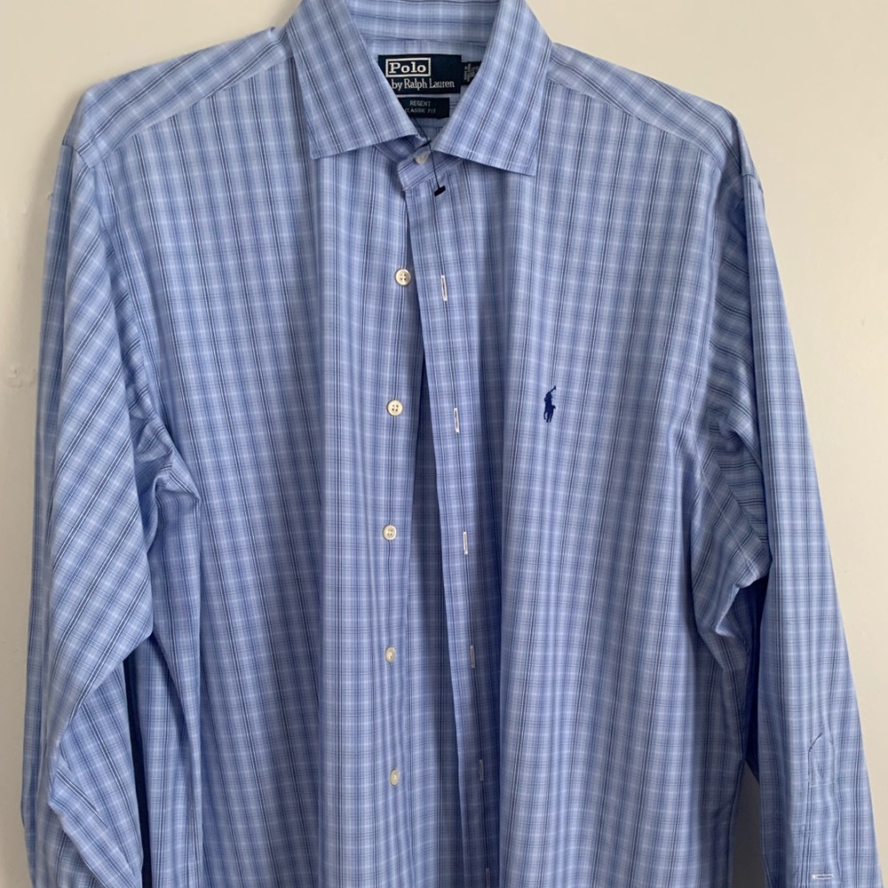 Polo button up shirt 16 1/2 size perfect condition
